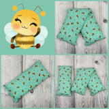 Cherry Pit Heating Pad - Honey Bees on Blue - Cherry Pit Crafts