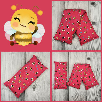Cherry Pit Heating Pad - Honey Bees on Pink - Cherry Pit Crafts