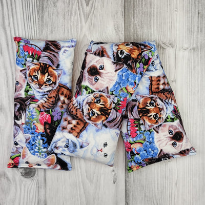 Cherry Pit Heating Pad - Kittens and Flowers - Cherry Pit Crafts