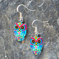 Colorful Owl Earrings Multiple Designs