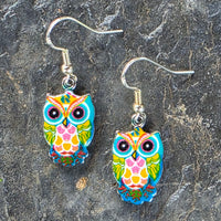 Colorful Owl Earrings Multiple Designs