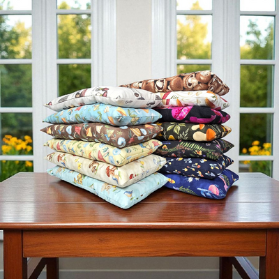 Heating Pad, Jasmine Rice, 5 sizes, Mushroom Patterns -  Microwaveable