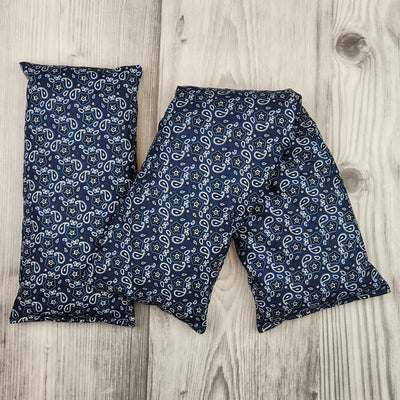 Cherry Pit Heating Pad - Navy Bandana Paisley - Cherry Pit Crafts