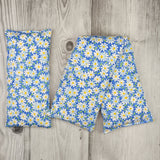 Cherry Pit Heating Pad - Packed Daisy on Blue - Cherry Pit Crafts