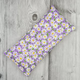 Cherry Pit Heating Pad - Packed Daisy on Dark Purple - Cherry Pit Crafts