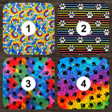 Heating Pad, Cherry Pits, Rice, Walnut or Flax Seed, 5 sizes, Paw Print Patterns -  Microwaveable