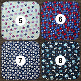 Heating Pad, Cherry Pits, Rice, Walnut or Flax Seed, 5 sizes, Paw Print Patterns -  Microwaveable
