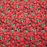 Cherry Pit Heating Pad - Picked Strawberries On Black - Cherry Pit Crafts