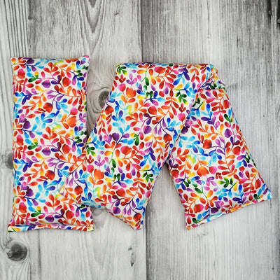 Cherry Pit Heating Pad - Rainbow Leafy Vine White - Cherry Pit Crafts