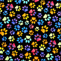 Heating Pad, Cherry Pits, Rice, Walnut or Flax Seed, Paw Print Patterns -  Microwaveable