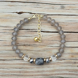 Shades of Grey Beaded Bracelet