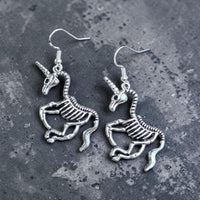 Skeleton Unicorn Earrings