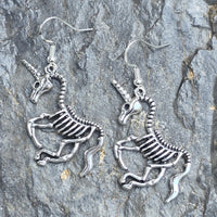 Skeleton Unicorn Earrings