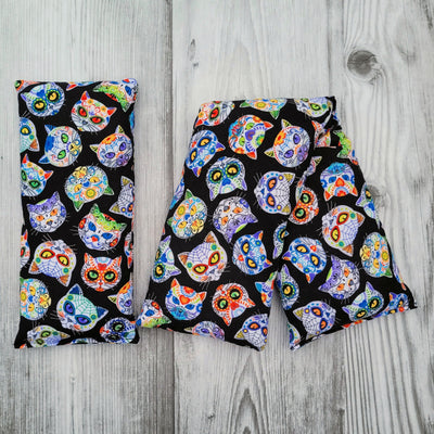 Cherry Pit Heating Pad - Sugar Skulls Cats - Cherry Pit Crafts