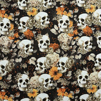 Microwaveable Heating Pad: Cherry Pit, Rice, Walnut or Flax Seed - Skulls