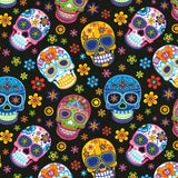Microwaveable Heating Pad: Cherry Pit, Rice, Walnut or Flax Seed - Skulls
