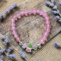 Spring Floral Beaded Bracelet