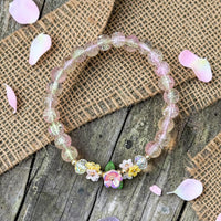 Spring Floral Beaded Bracelet