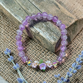 Spring Floral Beaded Bracelet