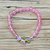 Spring Floral Beaded Bracelet