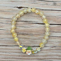Spring Floral Beaded Bracelet