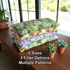 Heating Pad, Cherry Pits, Jasmine Rice, Crushed Walnut Shells, 5 sizes, Succulent Patterns -  Microwaveable