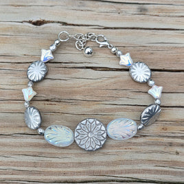 Winter Frost Beaded Bracelet