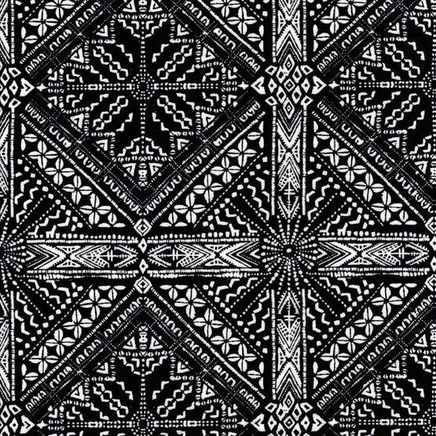 Cherry Pit Crafts black and white bandana print microwaveable heating pad, 100% cotton, geometric tribal pattern.