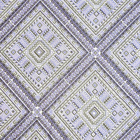 Cherry Pit Crafts bandana pattern heating pad, 100% cotton, with geometric designs in purple, grey, and white.