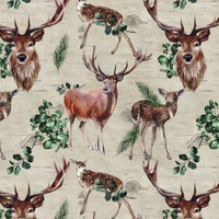 Cherry Pit Crafts microwaveable heating pad fabric with deer and eucalyptus pattern, 100% cotton.