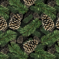 Cherry Pit Crafts heating pad with a Great Outdoors pattern of pine cones and green pine needles.