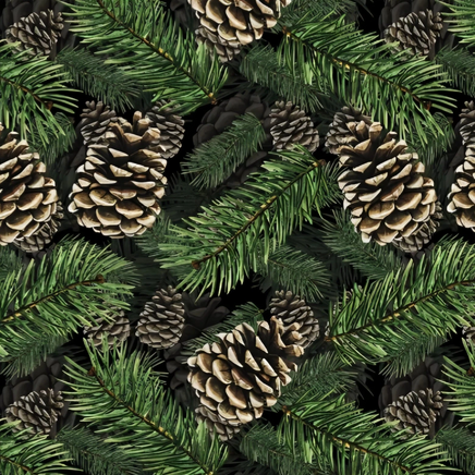 Cherry Pit Crafts heating pad with a Great Outdoors pattern of pine cones and green pine needles.