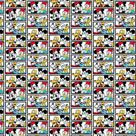 Cherry Pit Crafts Mickey & Minnie Mouse pattern heating pad with Mickey, Minnie, Donald, and Pluto. 100% cotton.