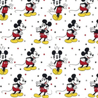 Cherry Pit Crafts Mickey Mouse pattern heating pad with red shorts, yellow shoes, and stars.