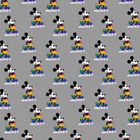 Cherry Pit Crafts Mickey Mouse pattern heating pad, 100% cotton with rainbow shorts and shoes.