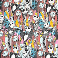 Cherry Pit Crafts Nightmare Before Christmas heating pad with Jack Skellington and Sally characters. 100% cotton.