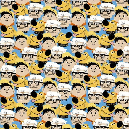 Cherry Pit Crafts Pixar heating pad with Carl, Russell, and Dug characters. 100% cotton.