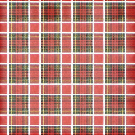 Cherry Pit Crafts red, black, and yellow plaid flannel heating pad. 100% cotton.