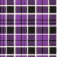 Cherry Pit Crafts purple, black, and white plaid flannel heating pad. 100% cotton.
