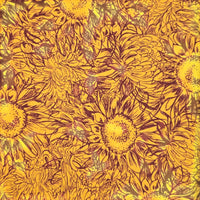 Cherry Pit Crafts yellow and brown sunflower pattern 100% cotton heating pad fabric