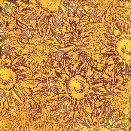 Cherry Pit Crafts yellow and brown sunflower pattern 100% cotton heating pad fabric