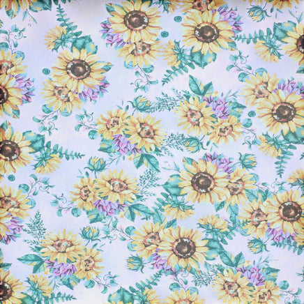 Cherry Pit Crafts microwaveable heating pad fabric with a sunflower pattern. 100% cotton.