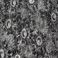 Cherry Pit Crafts black and white sunflower pattern 100% cotton heating pad fabric.