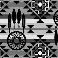 Cherry Pit Crafts Western bandana pattern heating pad with feathers and dreamcatcher motif. 100% cotton.