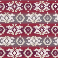 Cherry Pit Crafts Western bandana pattern heating pad, red, cream, and grey geometric design on cotton.