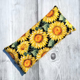 Cherry Pit Heating Pad - Large Harvest Sunflowers on Black