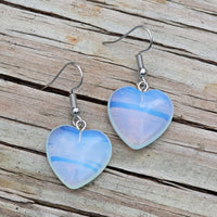 Opalite Heart Earrings