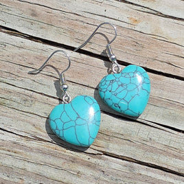 Turquoise Heart Earrings