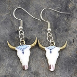 Printed Bull Head Earrings