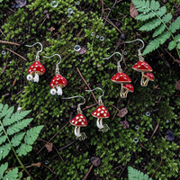 Red Mushroom Earrings